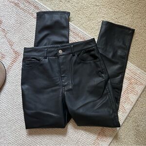 H&M Faux Leather Pants Size 4